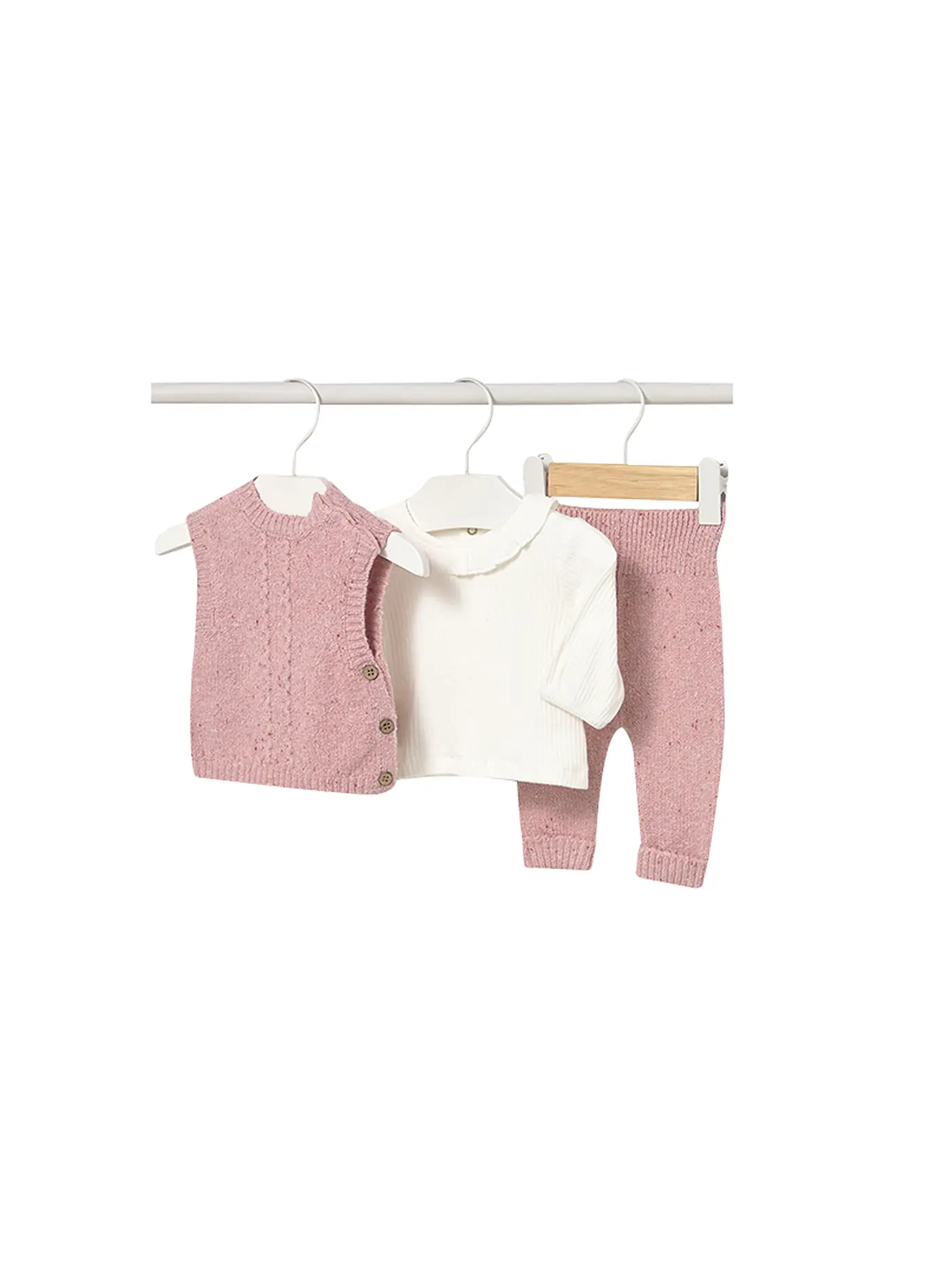 MAYORAL | Baby Set 3-teilig Langarmshirt, Pullunder und Hose | 